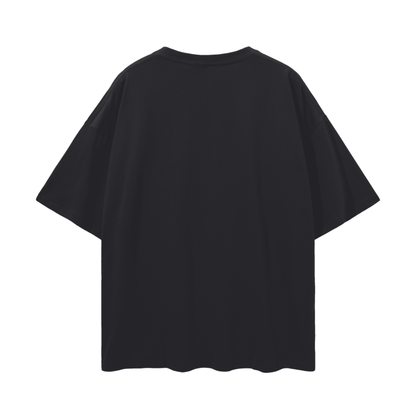 Here Horror Thrives Oversize Deep Drop Shoulder Tee